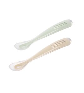 BEABA LŽIČKY SILIKONOVÉ 2 KS S POUZDREM CLAY - LŽIČKY A PŘÍBORY - KRMENÍ