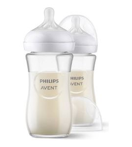 PHILIPS AVENT LÁHEV NATURAL RESPONSE SKLENĚNÁ 240 ML, 1M+, 2 KS - KOJENECKÉ LAHVE - KRMENÍ