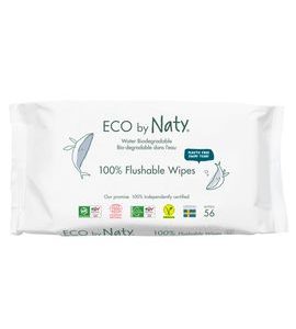 ECO vlhčené ubrousky Naty bez vůně - splachovatelné (56 ks)