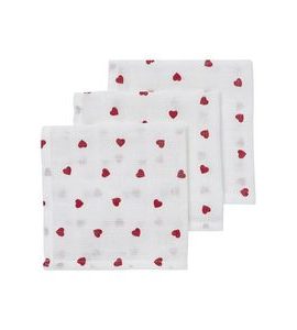 MEYCO PLENA-ŽÍNKA 3-BALENÍ - SWEET HEART - LÁTKOVÉ PLENY SKLÁDANÉ - PŘEBALOVÁNÍ