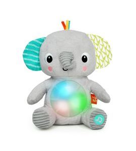 BRIGHT STARTS HRAČKA PLYŠOVÁ HUDEBNÍ SVÍTÍCÍ HUG-A-BYE BABY ™ SLONÍK 0M + - HRAČKY SE ZVUKY - PRO DĚTI