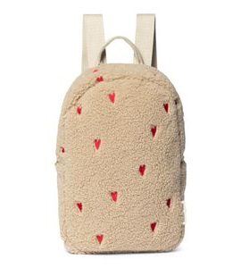 STUDIO NOOS TEDDY HEARTS MINI BATŮŽEK ECRU HEARTS - BATOHY A TAŠKY - PRO DĚTI