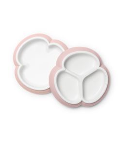 BABYBJÖRN SADA 2 TALÍŘKŮ PUDROVĚ RŮŽOVÁ - MISKY, TALÍŘKY A PODLOŽKY - KRMENÍ