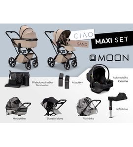 MOON CIAO MAXI SET - SAND - KOMBINACE S PŘÍSLUŠENSTVÍM - KOČÁRKY A PŘÍSLUŠENSTVÍ
