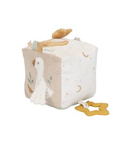 LITTLE DUTCH KOSTKA TEXTILNÍ S AKTIVITAMI NEWBORN NATURALS - FARMA - PRO DĚTI