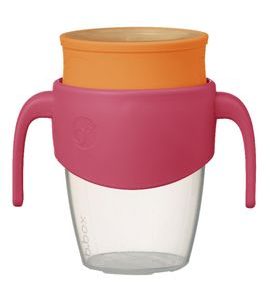 B.BOX 360° NETEKOUCÍ UČÍCÍ HRNEČEK 250 ML - RŮŽOVÝ/ORANŽOVÝ - DĚTSKÉ HRNEČKY - KRMENÍ