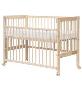 SCARLETT DĚTSKÁ POSTÝLKA SCARLETT KAMILA - ECO PŘÍRODNÍ (BOROVICE) - STAHOVACÍ + VÁLENDOVÁ BOČNICE - 120 X 60 CM - DŘEVĚNÉ POSTÝLKY - SPINKÁNÍ