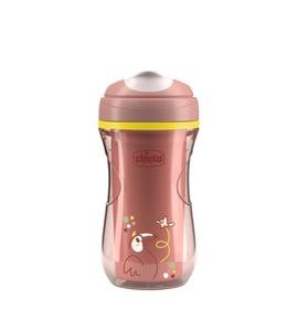 CHICCO HRNEČEK ACTIVE S TVRDÝM NÁUSTKEM PINK, 14M+ - DĚTSKÉ HRNEČKY - KRMENÍ