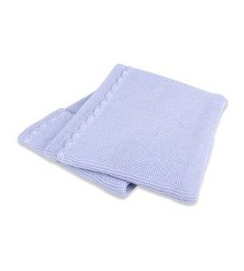 INTERBABY DEKA PŘÍZOVÁ JEMNÁ 75X100 - MODRÁ - DĚTSKÉ DEKY PRO MIMINKA - SPINKÁNÍ