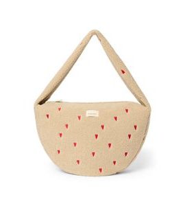 STUDIO NOOS TEDDY CROSS BODY BAG ECRU HEARTS - DOPLŇKY - PRO MAMINKY