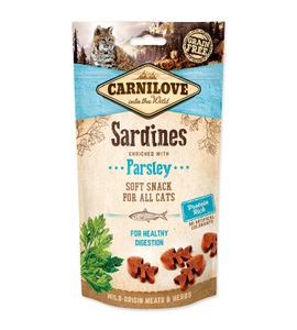 CARNILOVE CAT SEMI MOIST SNACK SARDINE ENRICHED WITH PARSLEY 50G - SUŠENÉ MASO PRO KOČKY - CHOVATELSKÉ POTŘEBY MALVÍKZOO