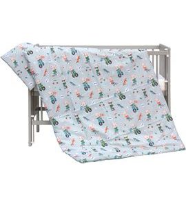 SCARLETT SOUPRAVA DO POSTÝLKY 2-DÍLNÁ PEKO TYRKYSOVÁ 90X120CM - POVLEČENÍ DO POSTÝLKY - SPINKÁNÍ