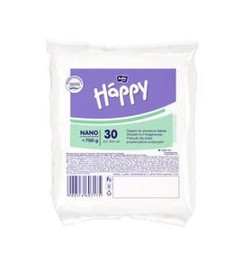 BELLA BABY HAPPY NANO PLENY PRO PŘEDČASNĚ NAROZENÉ <700G 30KS - JEDNORÁZOVÉ PLENY - PŘEBALOVÁNÍ