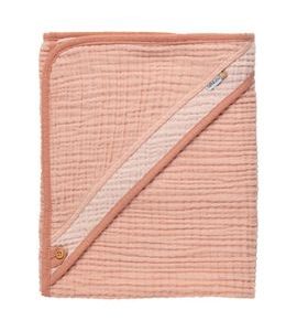 BEBE-JOU MUŠELÍNOVÝ RUČNÍK S KAPUCÍ PURE COTTON PINK - OSUŠKY A DĚTSKÉ ŽUPANY - KOUPÁNÍ A ZDRAVÍ