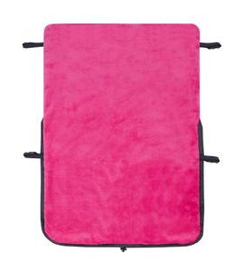 EMITEX NEPADACÍ DEKA ČERNÁ + VELVET FUCHSIOVÁ - NÁNOŽNÍKY - KOČÁRKY A PŘÍSLUŠENSTVÍ