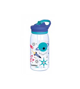 QUOKKA PLASTOVÁ LÁHEV S PÍTKEM GLOW KIDS SPACE 580 ML - SPORTOVNÍ LAHVE - KRMENÍ