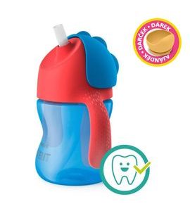PHILIPS AVENT HRNEČEK S OHEBNÝM BRČKEM 200 ML DÍVKA+DÁREK PETITE&MARS MISKA 6M+ - DĚTSKÉ HRNEČKY - KRMENÍ