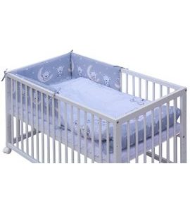 OHRÁDKOVÁ POSTÝLKA S VYNDAVACÍMI PŘÍČKAMI - BÍLÁ - 120X60 CM S KOMPLETNÍ VÝBAVOU TORO BARVA SOUPRAVY: TORO ŠEDÁ - KOŠÍKY A KOLÉBKY - SPINKÁNÍ