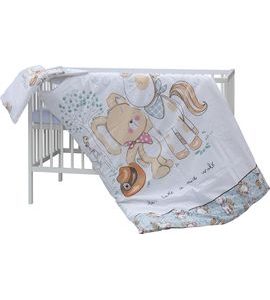 SCARLETT DĚTSKÁ POSTÝLKA S KOMPLETNÍ VÝBAVOU SCARLETT 120 X 60 CM - SUBRA - DŘEVĚNÉ POSTÝLKY - SPINKÁNÍ