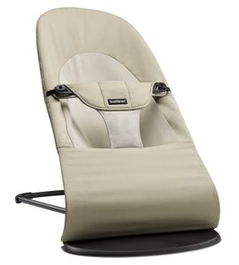 BABYBJORN LEHÁTKO BABYBJÖRN BALANCE SOFT WOVEN KHAKI/BEIGE, ČERNÁ KONSTRUKCE - LEHÁTKA A HOUPADLA - SPINKÁNÍ