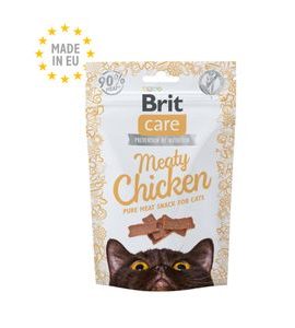 BRIT CARE CAT SNACK MEATY CHICKEN 50 G OBRÁZEK - SUŠENÉ MASO PRO KOČKY - CHOVATELSKÉ POTŘEBY MALVÍKZOO