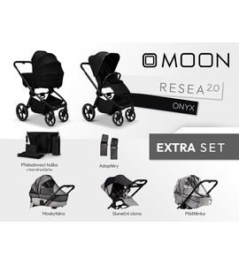 MOON RESEA 2.0 EXTRA SET - ONYX - DVOJKOMBINACE - KOČÁRKY A PŘÍSLUŠENSTVÍ