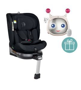 PETITE&MARS AUTOSEDAČKA TWISTGUARD PRO I-SIZE ABSOLUTE BLACK 40-150 CM + ZRCÁTKO OLY BEIGE 0M+ - AUTOSEDAČKY 0-36KG - AUTOSEDAČKY A PŘÍSLUŠENSTVÍ