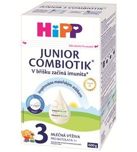 HIPP BATOLECÍ MLÉKO HIPP 3 JUNIOR COMBIOTIK 600G - KOJENECKÁ MLÉKA - KRMENÍ