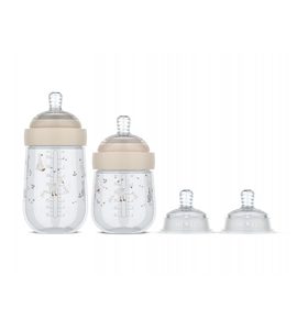 LITTLE DUTCH KOJENECKÉ LÁHVE 165 ML + 240 ML + 2 SAVIČKY HUSA - KOJENECKÉ LAHVE - KRMENÍ