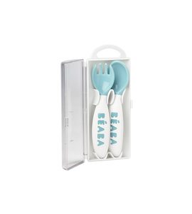BEABA LŽIČKA S VIDLIČKOU V POUZDRU BLUE - LŽIČKY A PŘÍBORY - KRMENÍ