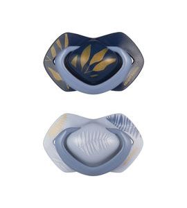 CANPOL BABIES DUDLÍK SILIKONOVÝ SYMETRICKÝ LIGHT TOUCH GOLD 0-6M 2KS MODRÝ - ŠIDÍTKA A DOPLŇKY - KRMENÍ