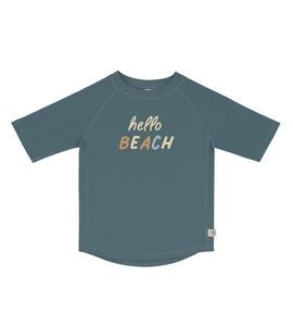 LÄSSIG SPLASH SHORT SLEEVE RASHGUARD HELLO BEACH BLUE - UV OBLEČENÍ - PRO DĚTI