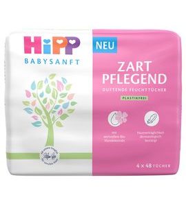 HIPP BABYSANFT ČISTÍCÍ VLHČENÉ UBROUSKY 4X48 KS - VLHČENÉ UBROUSKY - PŘEBALOVÁNÍ