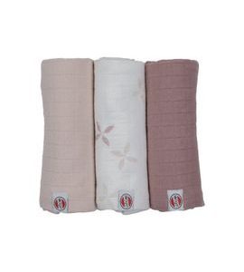 LODGER SWADDLER SOLID MATCHA 3BALENÍ 70 X 70 CM ROSE - ZAVINOVACÍ PLENY / OSUŠKY VELKÉ - PŘEBALOVÁNÍ