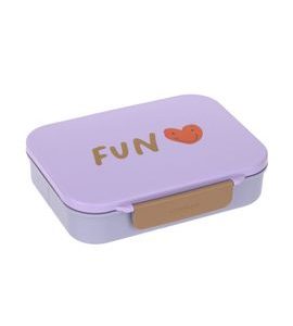 LÄSSIG KIDS LUNCHBOX BENTO LITTLE GANG HEART LILAC - KRABIČKY NA SVAČINU - KRMENÍ