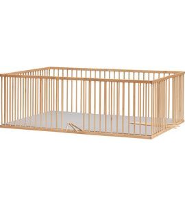 SCARLETT DĚTSKÁ DŘEVĚNÁ OHRÁDKA SCARLETT S LUXUSNÍ OMYVATELNOU ŽÍNĚNKOU, BUK 200 X 140 X 70CM - OHRÁDKY - KOUPÁNÍ A ZDRAVÍ