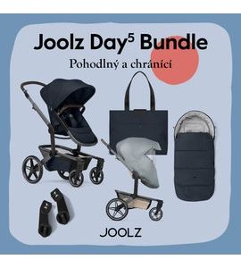 JOOLZ DAY5 KOMPLETNÍ SET 2025 + ADAPTÉRY + TAŠKA + FUSAK + PLÁŠTĚNKA - DVOJKOMBINACE - KOČÁRKY A PŘÍSLUŠENSTVÍ