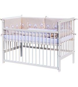 SCARLETT DĚTSKÁ POSTÝLKA S KOMPLETNÍ VÝBAVOU SCARLETT 120 X 60 CM - TORO - BÉŽOVÁ - DŘEVĚNÉ POSTÝLKY - SPINKÁNÍ