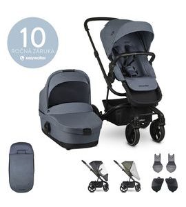 EASYWALKER SET HARVEY3 STEEL BLUE S PŘÍSLUŠENSTVÍM - VYSTAVENO - DVOJKOMBINACE - KOČÁRKY A PŘÍSLUŠENSTVÍ