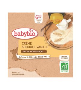 BABYBIO KRÉM VANILKA KRUPIČKA 4X85 G - OVOCE/DEZERTY - KRMENÍ