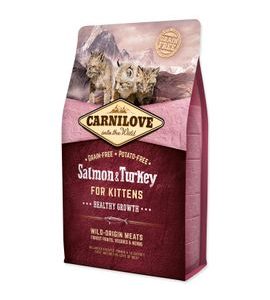 CARNILOVE SALMON & TURKEY FOR KITTENS - HEALTHY GROWTH 2KG - KRMIVO PRO KOŤATA - CHOVATELSKÉ POTŘEBY MALVÍKZOO