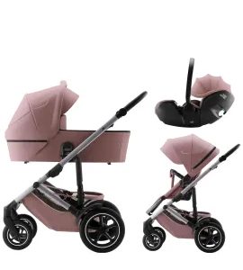 BRITAX RÖMER SET KOČÁREK SMILE 5Z + HLUBOKÁ KORBA + AUTOSEDAČKA BABY-SAFE PRO - TROJKOMBINACE - KOČÁRKY A PŘÍSLUŠENSTVÍ