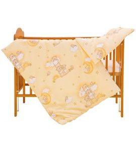 SCARLETT DĚTSKÉ POVLEČENÍ 2-DÍLNÉ MRÁČEK BÉŽOVÉ 90X120CM - POVLEČENÍ DO POSTÝLKY - SPINKÁNÍ