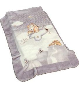 SCARLETT ŠPANĚLSKÁ DEKA 6378 ŠEDÁ 80X110CM - DĚTSKÉ DEKY PRO MIMINKA - SPINKÁNÍ