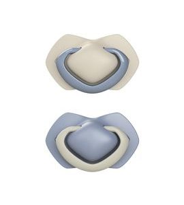 CANPOL BABIES SET SYMETRICKÝCH SILIKONOVÝCH DUDLÍKŮ LIGHT TOUCH 18M+ PURE COLOR MODRÝ - ŠIDÍTKA A DOPLŇKY - KRMENÍ