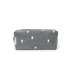 STUDIO NOOS DENIM POUCH KABELKA GREY HEARTS - KOSMETICKÉ TAŠKY - PŘEBALOVÁNÍ