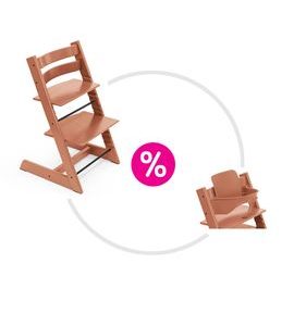 STOKKE® TRIPP TRAPP® + BABY SET ZVÝHODNĚNÁ SADA - JÍDELNÍ ŽIDLIČKY DŘEVĚNÉ - KRMENÍ