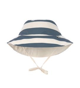 LÄSSIG SPLASH SUN PROTECTION BUCKET HAT BLOCK STR.MILKY/BLUE 3-6M - ČEPIČKY A KLOBOUČKY - PRO DĚTI