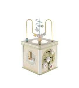 ZOPA DŘEVĚNÁ AKTIVITY KOSTKA - MOTORICKÉ A HRY - PRO DĚTI