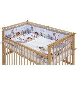 SCARLETT DĚTSKÁ POSTÝLKA S KOMPLETNÍ VÝBAVOU ZOO 120 X 60 CM BÉŽOVÁ - DŘEVĚNÉ POSTÝLKY - SPINKÁNÍ